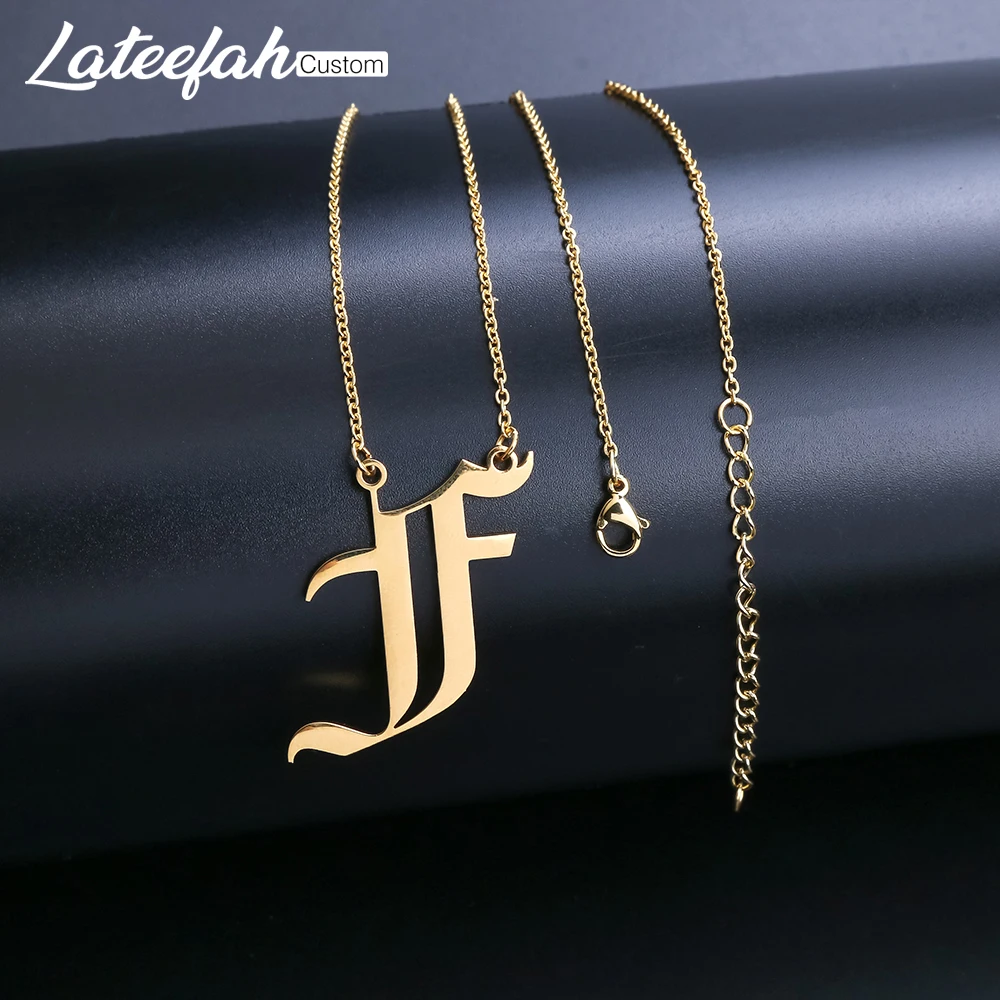Lateefah Old English Style Custom Capital Initial A-Z Letter Pendant Necklaces Beauty Vintage Font Personalized Necklace for Ets
Lateefah Old English Style Custom Capital Initial A-Z Letter Pendant Necklaces Beauty Vintage Font Personalized Necklace for Ets