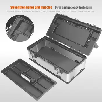 17inch/20inch Metal Toolbox Cabinet Tool Storage Box Lockable Organizer for Home Garage Stainless Steel
17inch/20inch Metal Toolbox Cabinet Tool Storage Box Lockable Organizer for Home Garage Stainless Steel