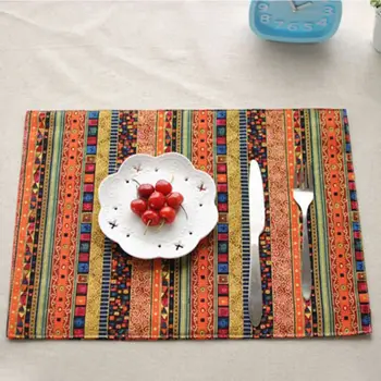 Ethnic Style Distinctive Cotton Linen Table Mat Colored Geometric Stripes Two-Layer Rectangle Non-Slip Insulation Placemat Decor
Ethnic Style Distinctive Cotton Linen Table Mat Colored Geometric Stripes Two-Layer Rectangle Non-Slip Insulation Placemat Decor