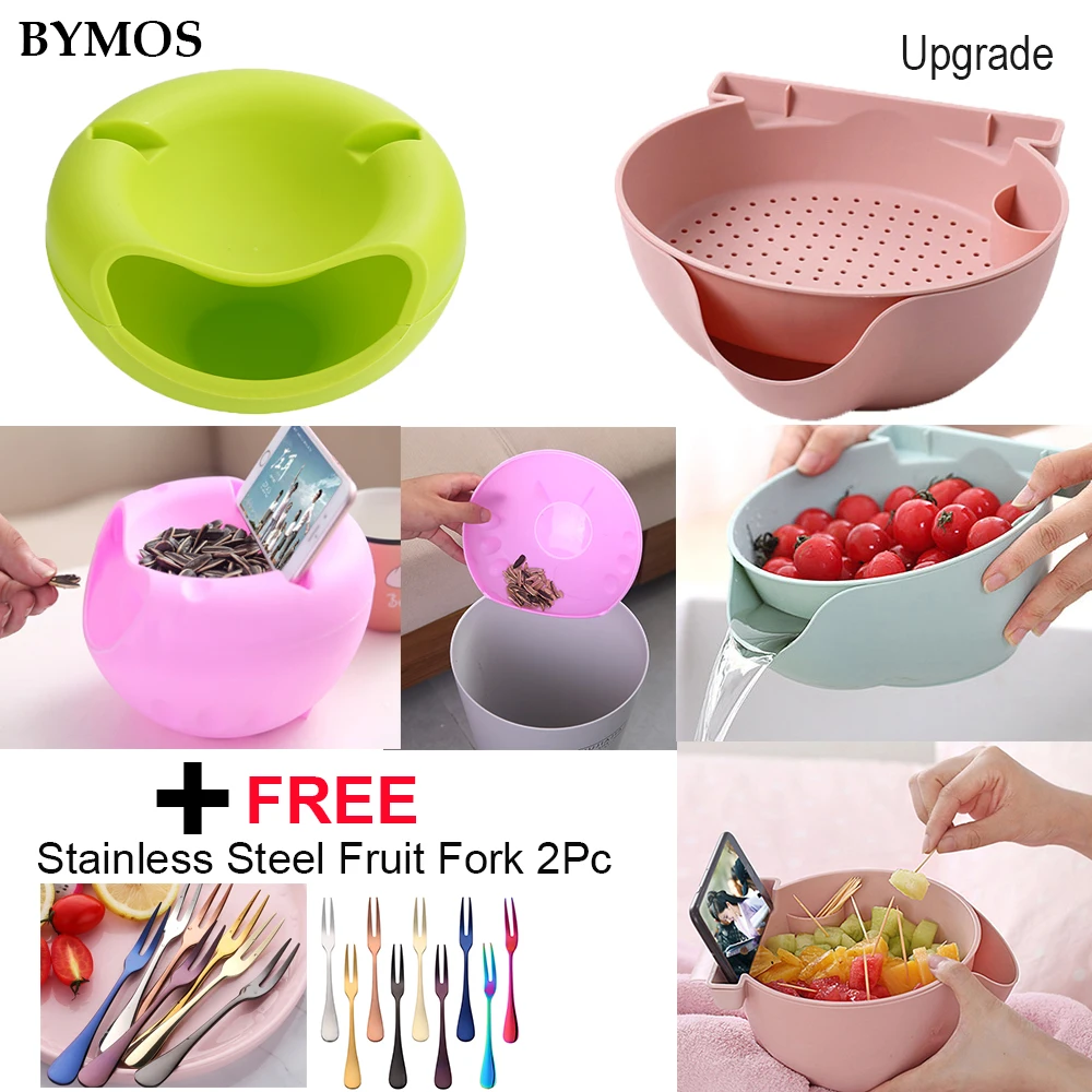 Creative Container Bowl Double Snack Seed Storage Box Trash Can Plate Dish Storage Box With Mobile Phone Holder
Creative Container Bowl Double Snack Seed Storage Box Trash Can Plate Dish Storage Box With Mobile Phone Holder