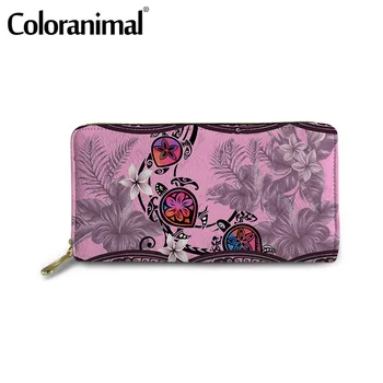 Coloranimal Hawaiian Floral Turtle Printed Female Clutch Purse Protable PU Credit Card Holder Long Wallet With Zipper for Women
Coloranimal Hawaiian Floral Turtle Printed Female Clutch Purse Protable PU Credit Card Holder Long Wallet With Zipper for Women