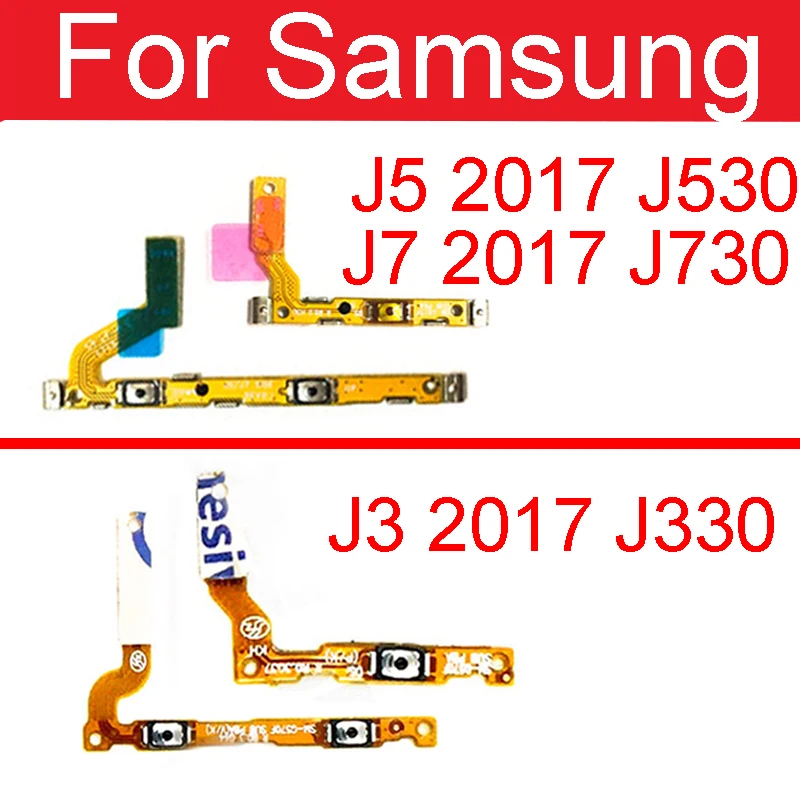 

On/Off Power Volume Side Button Flex Cable For Samsung Galaxy J3 J5 J7 2017 J330 J530 J730 Power Volume Control Key Flex Ribbon