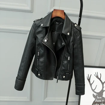 2020 New Autumn Women Black Short Faux Leather Jacket Female Slim Punk Outwear Motorcycle Leather Jacket Casual Coat
2020 New Autumn Women Black Short Faux Leather Jacket Female Slim Punk Outwear Motorcycle Leather Jacket Casual Coat