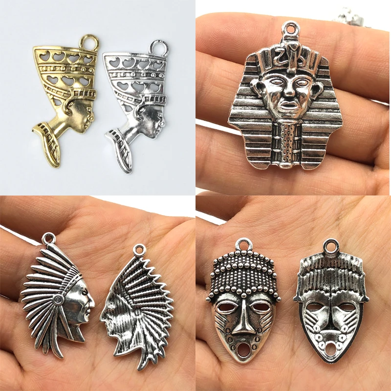 charm Egyptian queen cleopatra Pharaoh Indian Chief Head portrait Pendant for jewelry making DIY handmade necklace accessories
charm Egyptian queen cleopatra Pharaoh Indian Chief Head portrait Pendant for jewelry making DIY handmade necklace accessories
