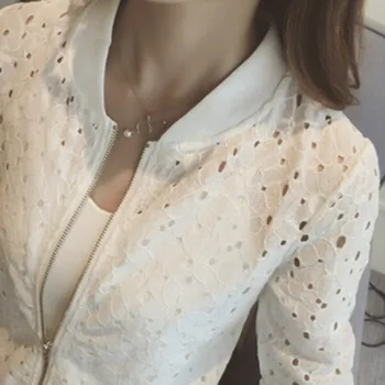 Women Summer Thin Jacket 2020 White Lace Long Sleeve Sunscreen Women Clothing Hollow Out Breathable Bomber Jacket
Women Summer Thin Jacket 2020 White Lace Long Sleeve Sunscreen Women Clothing Hollow Out Breathable Bomber Jacket