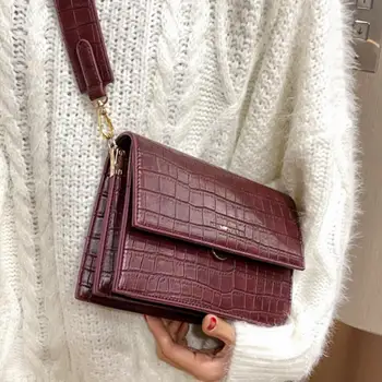 Crocodile pattern Square Crossbody bag 2020 New High quality PU Leather Women's Designer Handbag Vintage Shoulder Messenger Bag
Crocodile pattern Square Crossbody bag 2020 New High quality PU Leather Women's Designer Handbag Vintage Shoulder Messenger Bag