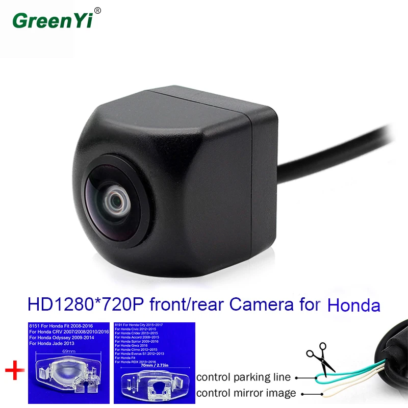 New Fisheye Lens Special License Plate Light Mounting Bracket Car Rear View Camera For Honda Odyssey Accord City Civic Greiz | Автомобили