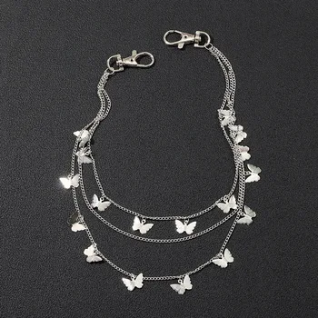 Fashion Punk Street Butterfly Pants Chain New Belt Waist Chain Male Women Multi Layer HipHop Hook Trousers Keychain Jewelry Hot
Fashion Punk Street Butterfly Pants Chain New Belt Waist Chain Male Women Multi Layer HipHop Hook Trousers Keychain Jewelry Hot