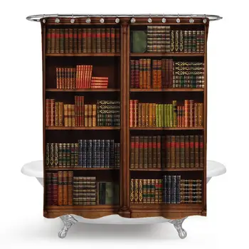Library Bookshelf Shower Curtain,Ancient Library Retro Vintage Office Bookcase Classic Books Student Adult Literature Artistic
Library Bookshelf Shower Curtain,Ancient Library Retro Vintage Office Bookcase Classic Books Student Adult Literature Artistic
