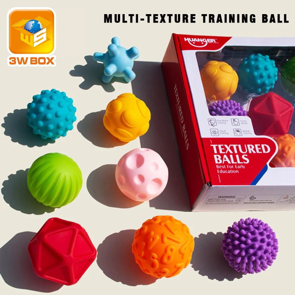 3WBOX Детские сенсорные игрушки резиновый текстурированный сенсорный шар детские