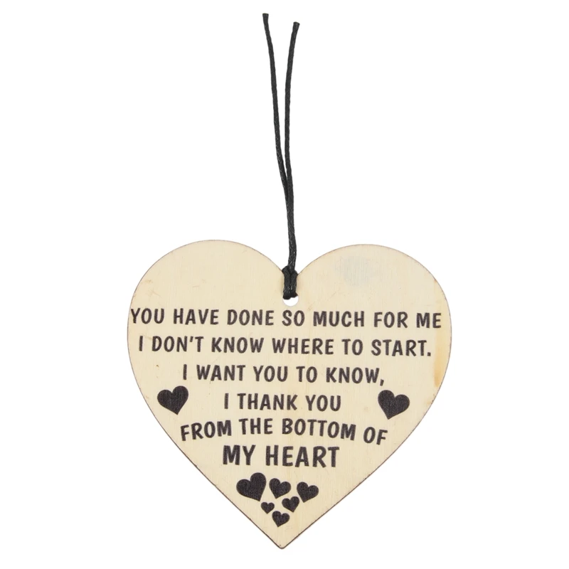 bottom of my heart wooden hanging plaque friendship thank you