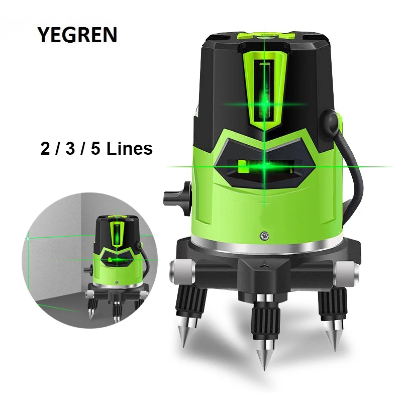 Green Light Laser Level 2/3/5 Lines Level Ruler 360 degree Fine-tuning Outside Strong Light Level Meter Cross Line Glare Point
Green Light Laser Level 2/3/5 Lines Level Ruler 360 degree Fine-tuning Outside Strong Light Level Meter Cross Line Glare Point