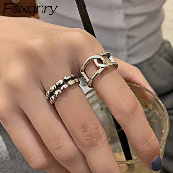 Foxanry 925 Sterling Silver Party Rings New Fashion Creative Cross Winding Geometric Thai Silver Party Jewelry Gifts for Women
Foxanry 925 Sterling Silver Party Rings New Fashion Creative Cross Winding Geometric Thai Silver Party Jewelry Gifts for Women