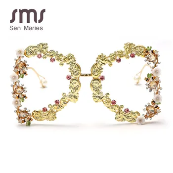 2020 Oversized Punk Sunglasses Women Luxury Metal Flower Fashion Sunglasses Men Baroque Pearl Sun Glasses UV400 Oculos Feminino
2020 Oversized Punk Sunglasses Women Luxury Metal Flower Fashion Sunglasses Men Baroque Pearl Sun Glasses UV400 Oculos Feminino