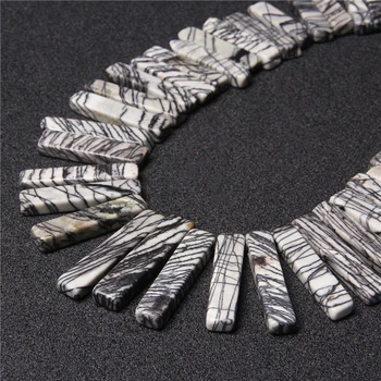 15.5"Strand Top Drlled Slice Natural Black Network Stick Loose Bead Wholesale Jaspers Slab Point Pendant Necklace Jewelry Making
15.5"Strand Top Drlled Slice Natural Black Network Stick Loose Bead Wholesale Jaspers Slab Point Pendant Necklace Jewelry Making