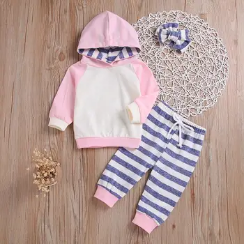 PatPat 2020 New Spring and Autumn Baby Girl 3-piece Hoodie and Striped Pants Set for 0-24 M Baby Girl
PatPat 2020 New Spring and Autumn Baby Girl 3-piece Hoodie and Striped Pants Set for 0-24 M Baby Girl
