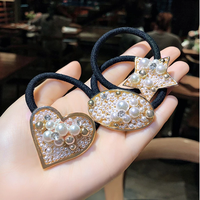 M MISM INS Pearl Elastic Hair Bands Girls Star Heart Ponytail Holder Elegant Rubber Bands Scrunchie Geometric Hair Accessories
M MISM INS Pearl Elastic Hair Bands Girls Star Heart Ponytail Holder Elegant Rubber Bands Scrunchie Geometric Hair Accessories