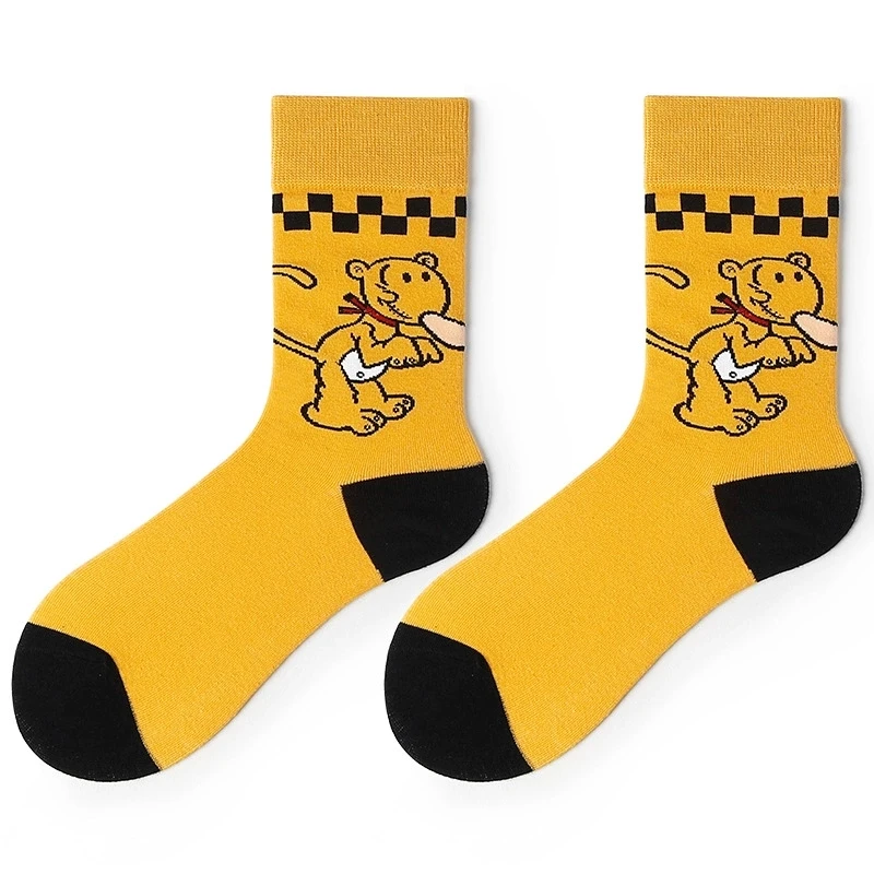 Couple Socks Original Design Explosion Models 2019 Pop Cartoon Personality Fashion Colorful Fun Long Cotton Socks Pink Socks
Couple Socks Original Design Explosion Models 2019 Pop Cartoon Personality Fashion Colorful Fun Long Cotton Socks Pink Socks