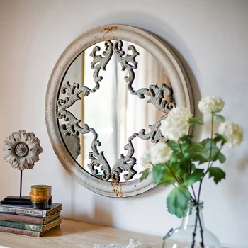 60cm Retro Pattern Round Mirror Makeup Iron Wall Hanging Bathroom Mirror Decor Pendant Home Coffe Shop Living Room Background
60cm Retro Pattern Round Mirror Makeup Iron Wall Hanging Bathroom Mirror Decor Pendant Home Coffe Shop Living Room Background