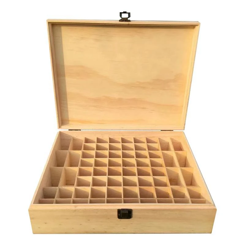 

68-Grid Wooden Essential Oil Box Wooden Essential Oil Storage Box Solid Wood Gift Box Multi-Square Essential Oil Box