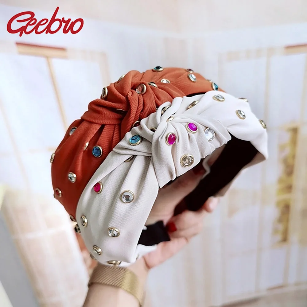 Geebro Sweet Bohemian Crystal Summer Color Rhinestone Center Knot Wide Hairband Handmade Hairband Hair Accessories For Women
Geebro Sweet Bohemian Crystal Summer Color Rhinestone Center Knot Wide Hairband Handmade Hairband Hair Accessories For Women