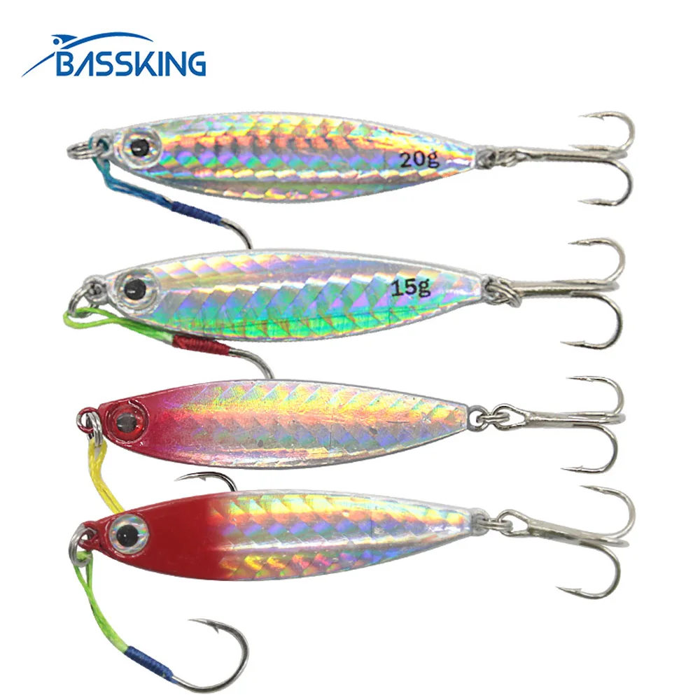 BASSKING 7.6cm/15g 8cm/20g Jig Fishing Lure Single Hook Treble Hook Quality Professional Sinking Jigging Artificial Hard Bait
BASSKING 7.6cm/15g 8cm/20g Jig Fishing Lure Single Hook Treble Hook Quality Professional Sinking Jigging Artificial Hard Bait