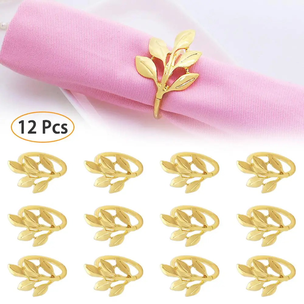 12Pcs Napkin Ring Gold Leaf Napkin Buckle For Wedding Banquet Dinner Party Birthdays Family Gatherings Table Decor Napkin Holder
12Pcs Napkin Ring Gold Leaf Napkin Buckle For Wedding Banquet Dinner Party Birthdays Family Gatherings Table Decor Napkin Holder