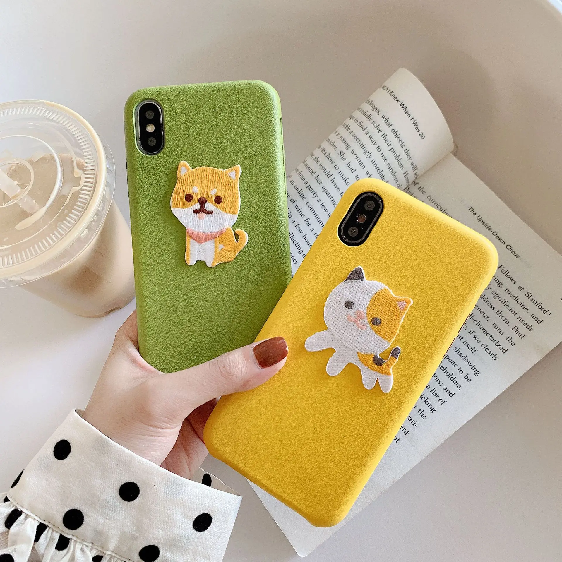 For iphone 8 case silicone cover 3D embroidery Shiba Inu black cat cute Phone case for coque iPhone 7 6s 8 Plus X XR XS Max case
For iphone 8 case silicone cover 3D embroidery Shiba Inu black cat cute Phone case for coque iPhone 7 6s 8 Plus X XR XS Max case