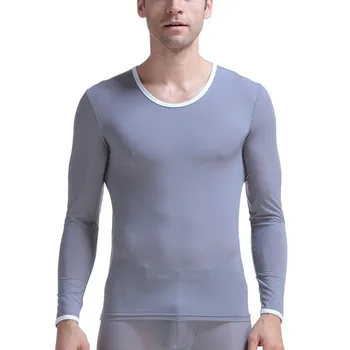 Men sleepwear tops autumn solid color Slim Sexy Round Neck Stretchy Long Sleeve Winter Warm Thermal Underwear Tops male
Men sleepwear tops autumn solid color Slim Sexy Round Neck Stretchy Long Sleeve Winter Warm Thermal Underwear Tops male