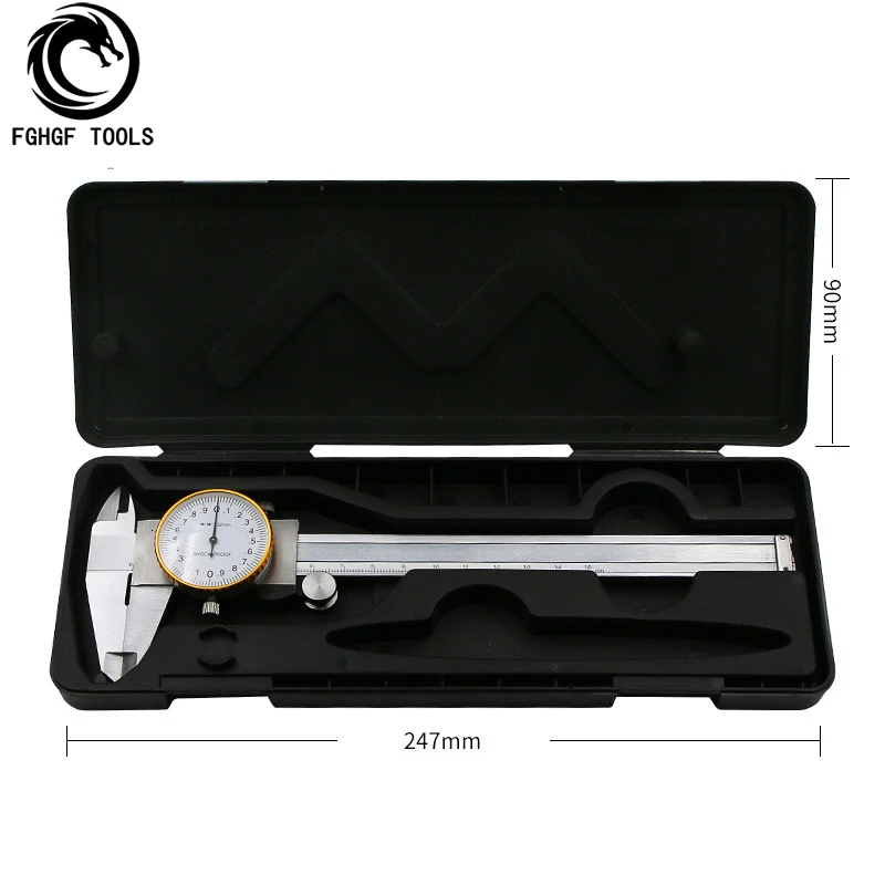 FGHGF Carbon Steel Bring Calipers 0 - 150 Millimeters Golden Surface Vernier Circle Within External Diameter Steps
FGHGF Carbon Steel Bring Calipers 0 - 150 Millimeters Golden Surface Vernier Circle Within External Diameter Steps