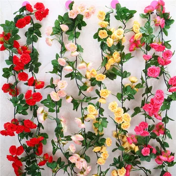 69 Heads Small Rose Artificial Flower Vine Plant Wedding Ivy Hanging Garland Vine Leaf Simulation Rattan Party Home Garden Decor
69 Heads Small Rose Artificial Flower Vine Plant Wedding Ivy Hanging Garland Vine Leaf Simulation Rattan Party Home Garden Decor