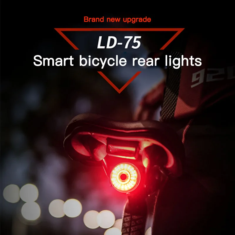 IPX6 Waterproof Lamp Warning Taillight Smart Bicycle Rear Light General Rechargeable Tail Light Start/Stop Braking Sensing Lamp
IPX6 Waterproof Lamp Warning Taillight Smart Bicycle Rear Light General Rechargeable Tail Light Start/Stop Braking Sensing Lamp