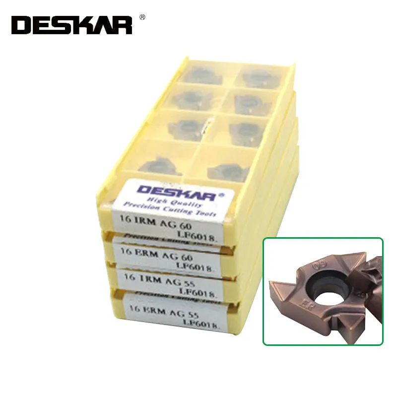 10Pcs DESKAR 16ERM 16IRM 1.0ISO 1.5ISO 2.0ISO 2.5ISO 3.0ISO LF6018 Threading Carbide Insert CNC lathe cutter For stainless steel
10Pcs DESKAR 16ERM 16IRM 1.0ISO 1.5ISO 2.0ISO 2.5ISO 3.0ISO LF6018 Threading Carbide Insert CNC lathe cutter For stainless steel
