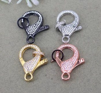 5pcs 4 colors Metal Copper Cubic Zirconia Lobster Clasps Acessories,Micro Pave CZ Lobster Clasps For Making Jewelry 21mm x 31mm
5pcs 4 colors Metal Copper Cubic Zirconia Lobster Clasps Acessories,Micro Pave CZ Lobster Clasps For Making Jewelry 21mm x 31mm