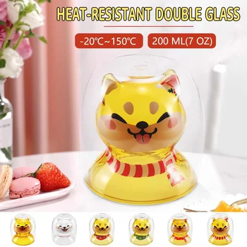 200ML Double Wall Layer Glass Cute Shiba Inu Shape Cup For Home Tea Coffee Drinking High borosilicate Glass Cup Good Gift
200ML Double Wall Layer Glass Cute Shiba Inu Shape Cup For Home Tea Coffee Drinking High borosilicate Glass Cup Good Gift
