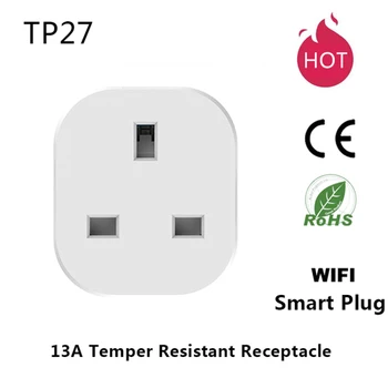 TP27 Smart Plug WiFi Socket With Timer Home Fire Retardant PC Power Socket Tuya/Smart Life Control Work With Alexa Google Home
TP27 Smart Plug WiFi Socket With Timer Home Fire Retardant PC Power Socket Tuya/Smart Life Control Work With Alexa Google Home