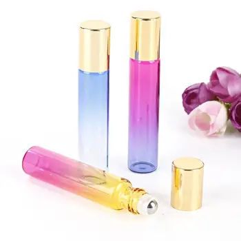 10ml Gradient Color Glass Bottle Stainless Steel Cover Essential Oil Container Portable Roller Ball Perfume Dispensing Bottle
10ml Gradient Color Glass Bottle Stainless Steel Cover Essential Oil Container Portable Roller Ball Perfume Dispensing Bottle