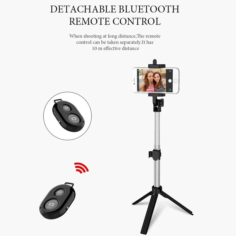 3 in 1 Wireless Bluetooth Selfie Stick Mini Extendable Selfie Tripod with Remote Control KH889
3 in 1 Wireless Bluetooth Selfie Stick Mini Extendable Selfie Tripod with Remote Control KH889