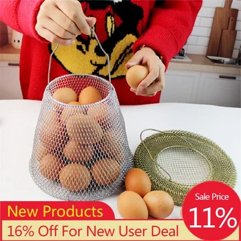 Metal Storage Basket Mesh Colander Fruit Foldable Vegetable Onion and Potato Storage Grocery Bag Dispenser Portable Egg Box
Metal Storage Basket Mesh Colander Fruit Foldable Vegetable Onion and Potato Storage Grocery Bag Dispenser Portable Egg Box