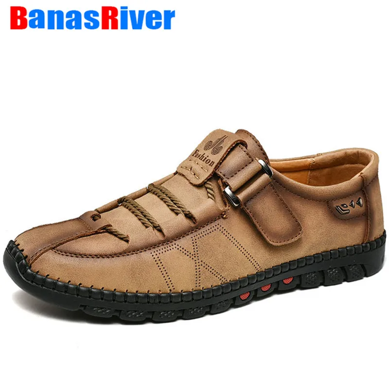 2020 Plus Size 47 Hand-made Men Shoes Split Leather Casual Hook & Loop Loafers Flats Lace-up Oxfords Comfortable Formal Footwear 
2020 Plus Size 47 Hand-made Men Shoes Split Leather Casual Hook & Loop Loafers Flats Lace-up Oxfords Comfortable Formal Footwear
