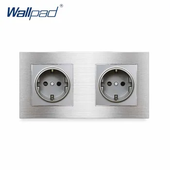 Double EU Socket German Standard Wallpad Luxury Wall Outlet Grey Aluminum Alloy Panel 172*86mm Wall Power Outlet Schuko
Double EU Socket German Standard Wallpad Luxury Wall Outlet Grey Aluminum Alloy Panel 172*86mm Wall Power Outlet Schuko