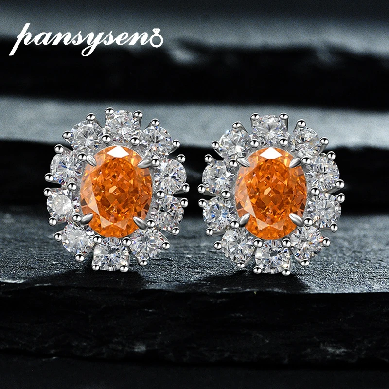PANSYSEN 100% 925 Sterling Silver Oval 7*9MM Created Moissanite Birthstone Wedding Engagement Stud Earrings Women Fine Jewelry
PANSYSEN 100% 925 Sterling Silver Oval 7*9MM Created Moissanite Birthstone Wedding Engagement Stud Earrings Women Fine Jewelry