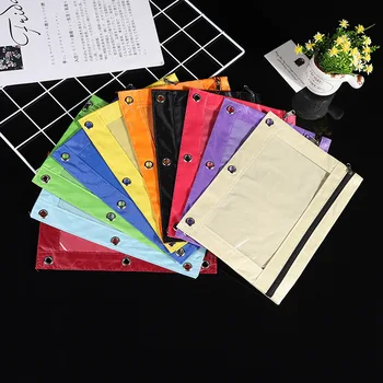 Student durable Oxford cloth three-hole zipper bag learning office waterproof transparent thickened corner folder
Student durable Oxford cloth three-hole zipper bag learning office waterproof transparent thickened corner folder