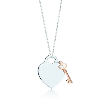 Fashion Heart with Key Shape Pendant Necklace S925 Silver Jewelry Pendants Charm Brand Design Necklace for Women Fashion Jewelry
Fashion Heart with Key Shape Pendant Necklace S925 Silver Jewelry Pendants Charm Brand Design Necklace for Women Fashion Jewelry