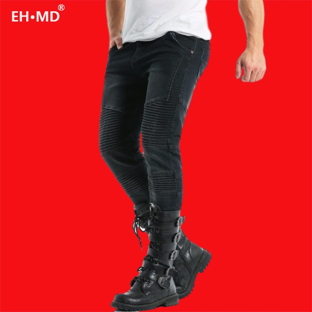 EH · MD® Stitching Jeans Men's Skin-tight Washed Slim-fit Three-dimensional Pleated High-elastic Solid Color Small Feet Black
EH · MD® Stitching Jeans Men's Skin-tight Washed Slim-fit Three-dimensional Pleated High-elastic Solid Color Small Feet Black