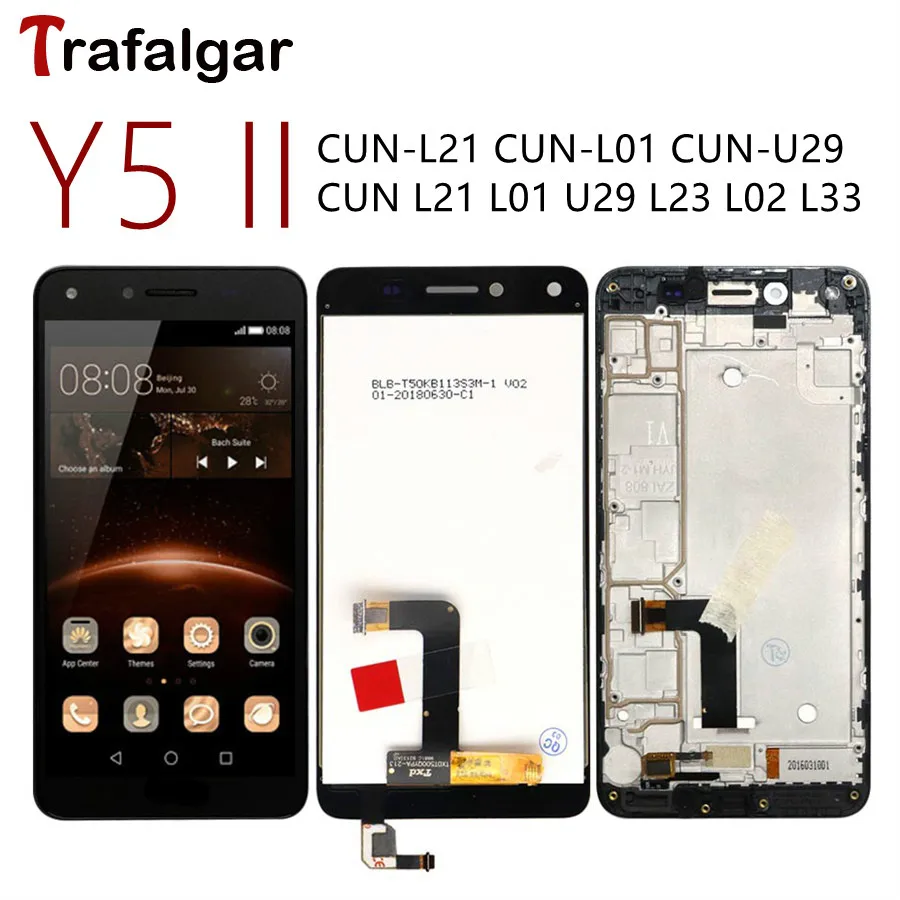 Для Huawei Y5 II ЖК дисплей Y5II CUN U29 L21 сенсорный экран L01 L02 L03 L22 L23 L33 для с рамкой|Экраны