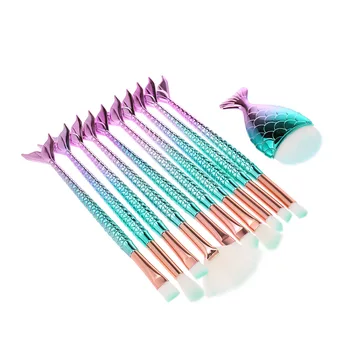 11Pcs Makeup Brushes Set Eye Shadow Foundation Powder Eyeliner Eyelash Lip Makeup Brush Mermaid Shape Cosmetic Beauty Tool
11Pcs Makeup Brushes Set Eye Shadow Foundation Powder Eyeliner Eyelash Lip Makeup Brush Mermaid Shape Cosmetic Beauty Tool