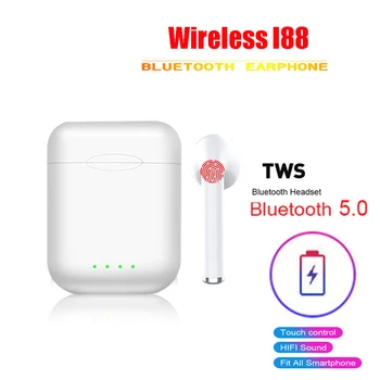 I88 TWS Earbuds Wireless Bluetooth Earphone 5.0 Touch Control Sports Gaming Headset with Dual Microphone Stereo
I88 TWS Earbuds Wireless Bluetooth Earphone 5.0 Touch Control Sports Gaming Headset with Dual Microphone Stereo