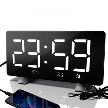 Large Digital LED Alarm Clock FM Radio Snooze Function LED Table Clock Bedroom Decoration Dual Alarms Setting Digital Desk Clock
Large Digital LED Alarm Clock FM Radio Snooze Function LED Table Clock Bedroom Decoration Dual Alarms Setting Digital Desk Clock