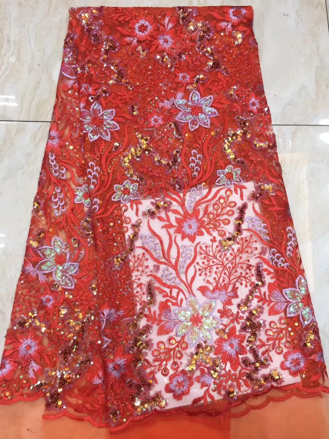 French lace fabric 5yds/pce sequins embroidery flower pattern mesh fabrics women gorgeous luxury lagos party bright dress 2020 
French lace fabric 5yds/pce sequins embroidery flower pattern mesh fabrics women gorgeous luxury lagos party bright dress 2020